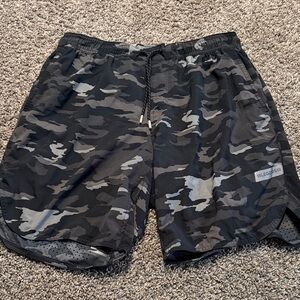 Legends Black Camo Athletic Shorts